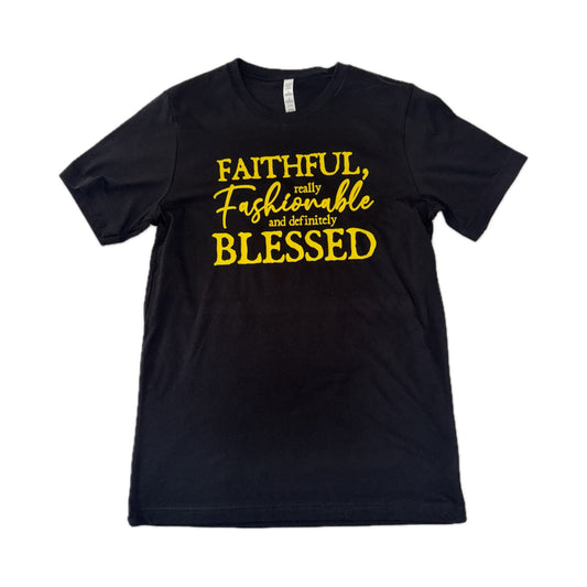 Faithful Fashionable Tee - Black