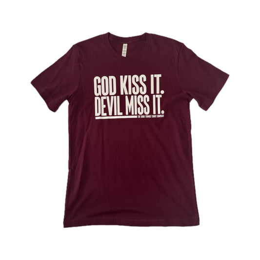 God's Kiss Tee - Maroon