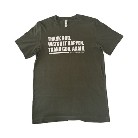 Thank God, Again Tee - Army Green