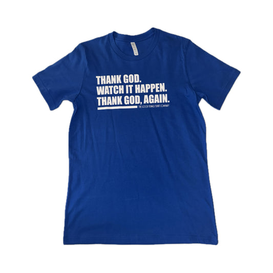 Thank God, Again Tee - Royal