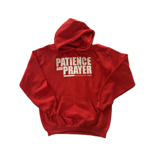 Patience and Prayer Hoodie - Red