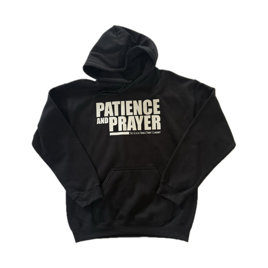 Patience and Prayer Hoodie - Black