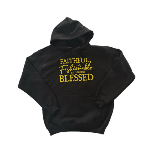 Faithful Fashionable Hoodie - Black