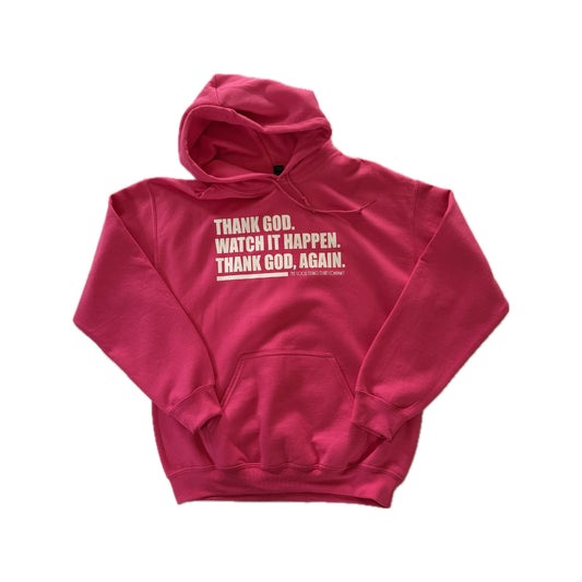 Thank God, Again Hoodie - Pink